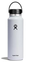 Garrafa de água Hydro Flask Wide Flex Cap branca de 1,2 L