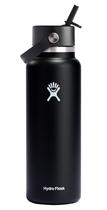 Garrafa de água Hydro Flask Wide Flex Straw Cap 1,2 L preta Garrafa de água Hydro Flask Wide Flex Straw Cap 1,2 L preta