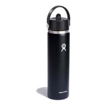 Garrafa de água Hydro Flask Wide Flex Straw Cap 700mL preta