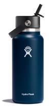 Garrafa de água Hydro Flask Wide Flex Straw Cap 946mL Indigo Garrafa de água Hydro Flask Wide Flex Straw Cap 946mL Indigo