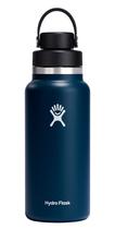 Garrafa de água Hydro Flask Wide Mouth 946 ml com tampa de água Indigo Garrafa de água Hydro Flask Wide Mouth 946 ml com tampa de água Indigo