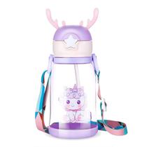 Garrafa de Água Infantil 600ml com Canudo, Alça e Design - Tudo em Caixa Garrafa de Água Infantil 600ml com Canudo, Alça e Design - Tudo em Caixa