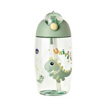 Garrafa De Água Infantil De 600ML Com Tema De Dinossauro, Copo Portátil Com Canudos E Tampas Para Garrafa De Água Infantil De 600ML Com Tema De Dinossauro, Copo Portátil Com Canudos E Tampas Para