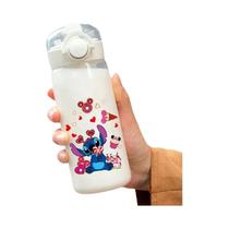 Garrafa de Água Infantil Lilo & Stitch - 600/400ml - Portátil e Anti-Gota