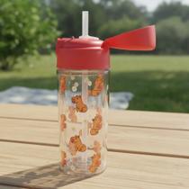 Garrafa De Água Infantil Pop Capivara 270ml C/ Canudo Escola Vermelho Garrafa De Água Infantil Pop Capivara 270ml C/ Canudo Escola Vermelho