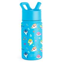 Garrafa de Água Infantil Simple Modern Baby Shark 400ml - Aço Inoxidável