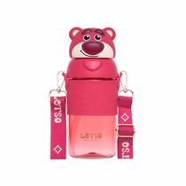 Garrafa de Água Infantil Squeeze Lotso Toy Story 620ml Escola Passeio Resistente Disney
