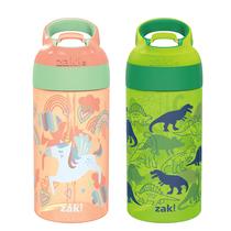 Garrafa de água infantil Zak Designs, 470 ml, à prova de vazamentos, pacote com 2