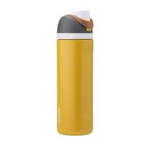 Garrafa de água isolada Owala FreeSIP 710ml Cinza Amarelo Garrafa de água isolada Owala FreeSIP 710ml Cinza Amarelo