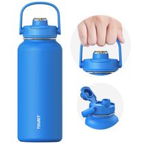 Garrafa de água isolada TOURIT 950ml em aço inoxidável azul