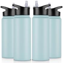 Garrafa de água isolada VQRRCKI 700mL em aço inoxidável, pacote com 4