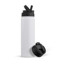 Garrafa de água JoyJolt Triple Isolada 650mL com tampa de palha Garrafa de água JoyJolt Triple Isolada 650mL com tampa de palha