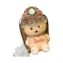 Garrafa De Água Kawaii Bear Tumbler 1000ml 1400ml Com Canudo Para Meninas E Crianças Para Beber Ao