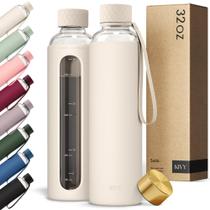 Garrafa de Água KIVY 950 ml em Vidro Borossilicato com Capa de Silicone Garrafa de Água KIVY 950 ml em Vidro Borossilicato com Capa de Silicone