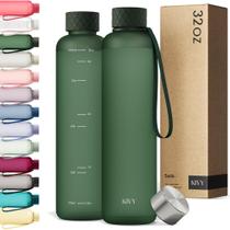 Garrafa de água KIVY 950 ml leve e resistente a impactos verde-escuro Garrafa de água KIVY 950 ml leve e resistente a impactos verde-escuro