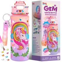 Garrafa de água Klever Kits para decorar seu próprio unicórnio 600ml