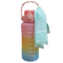 Garrafa de Água Motivacional Esportiva 2 Litros com Trava de Segurança e Alça Mão + Adesivos 3D + Toalha de Mão Garrafa de Água Motivacional Esportiva 2 Litros com Trava de Segurança e Alça Mão + Adesivos 3D + Toalha de Mão