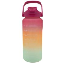 Garrafa de Água Motivacional Squeeze 2L Multicolor C/ Adesivos