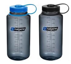 Garrafa de água Nalgene Sustain Tritan 946ml Wide Mouth, pacote com 2 unidades Garrafa de água Nalgene Sustain Tritan 946ml Wide Mouth, pacote com 2 unidades