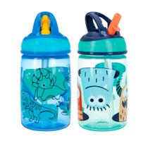 Garrafa de Água Nuby Flip-it Kids 360ml com Canudo Resistente para Crianças Garrafa de Água Nuby Flip-it Kids 360ml com Canudo Resistente para Crianças