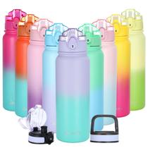 Garrafa de água OLDLEY isolada 530mL em aço inoxidável com 3 tampas Garrafa de água OLDLEY isolada 530mL em aço inoxidável com 3 tampas