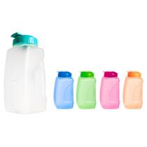 Garrafa de Agua Para Geladeira 1 Litro Graduada 1000ml Retangular Portátil Transparente Antivazamento Lummar