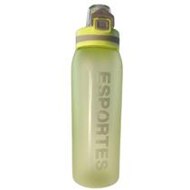 Garrafa De Agua Plastica 900Ml Academia Colorida Cor:Amarelo