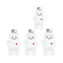 Garrafa De Água Plástica Portátil De Natal Com Tema De Boneco De Neve E Biscoito De Gengibre Para Garrafa De Água Plástica Portátil De Natal Com Tema De Boneco De Neve E Biscoito De Gengibre Para