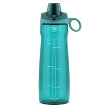 Garrafa de água Pogo de plástico sem BPA de 950 ml com tampa Chug Teal Garrafa de água Pogo de plástico sem BPA de 950 ml com tampa Chug Teal
