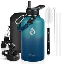 Garrafa de água RAYMYLO isolada 1.9L em aço inoxidável azul ciano Garrafa de água RAYMYLO isolada 1.9L em aço inoxidável azul ciano