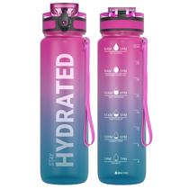 Garrafa de água Sahara Sailor 950 ml Tritan sem BPA com marcador de tempo