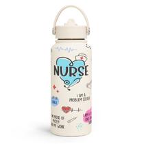 Garrafa de água SANDJEST 946ml em aço inoxidável isolada Garrafa de água SANDJEST 946ml em aço inoxidável isolada