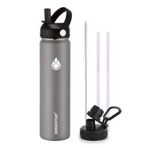 Garrafa de água SENDESTAR em aço inoxidável 700mL com tampa de palha