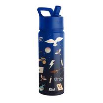 Garrafa de Água Simple Modern Harry Potter Kids 530ml com Canudo