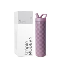 Garrafa de Água Simple Modern Mesa 700ml com Tampa de Palha - Lavanda Garrafa de Água Simple Modern Mesa 700ml com Tampa de Palha - Lavanda