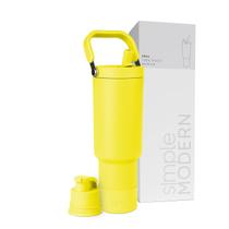 Garrafa de Água Simple Modern Trek Pivot 1,2L com Alça - Cor Canary