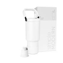 Garrafa de Água Simple Modern Trek Pivot 900ml - Branca - Edição Inverno Garrafa de Água Simple Modern Trek Pivot 900ml - Branca - Edição Inverno