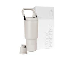 Garrafa de Água Simple Modern Trek Pivot 900ml - Cor Almond Birch Garrafa de Água Simple Modern Trek Pivot 900ml - Cor Almond Birch