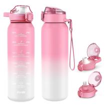 Garrafa de água SLUXKE isolada 700mL em aço inoxidável rosa Garrafa de água SLUXKE isolada 700mL em aço inoxidável rosa