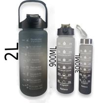 Garrafa De Água Squeeze 2l Kit Com 3 Personalizavel Academia