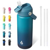 Garrafa de água térmica BJPKPK 530 ml com canudo, à prova de vazamentos