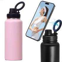 Garrafa De Água Térmica Garrafinha Aço Inox Suporte Magnetico