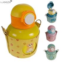 Garrafa De Água Térmica Infantil De Aço Inox Com Alça 500Ml