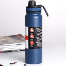 Garrafa de Água Térmica Inox Esportiva Academia Isolada a Vácuo Aço Inox 800ml (Azul)