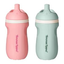 Garrafa de água Tommee Tippee Insulated Sporty 270 ml, pacote com 2 Garrafa de água Tommee Tippee Insulated Sporty 270 ml, pacote com 2