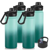 Garrafa de água VEGOND isolada 700mL em aço inoxidável, pacote com 4
