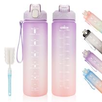 Garrafa de Água YC Kitchen 950ml à Prova de Vazamento com Canudo e Alça