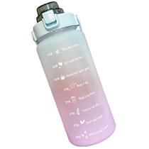 Garrafa de água Youmeer 2 litros, esportiva com marcador de tempo, grande capacidade, à prova de vazamento, linda, com t