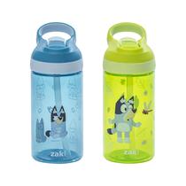 Garrafa de água Zak Designs Bluey Atlantic 473 ml para crianças, pacote com 2 unidades Garrafa de água Zak Designs Bluey Atlantic 473 ml para crianças, pacote com 2 unidades