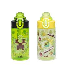Garrafa de água Zak Designs Minecraft Sage Kids 480 ml, pacote com 2 Garrafa de água Zak Designs Minecraft Sage Kids 480 ml, pacote com 2